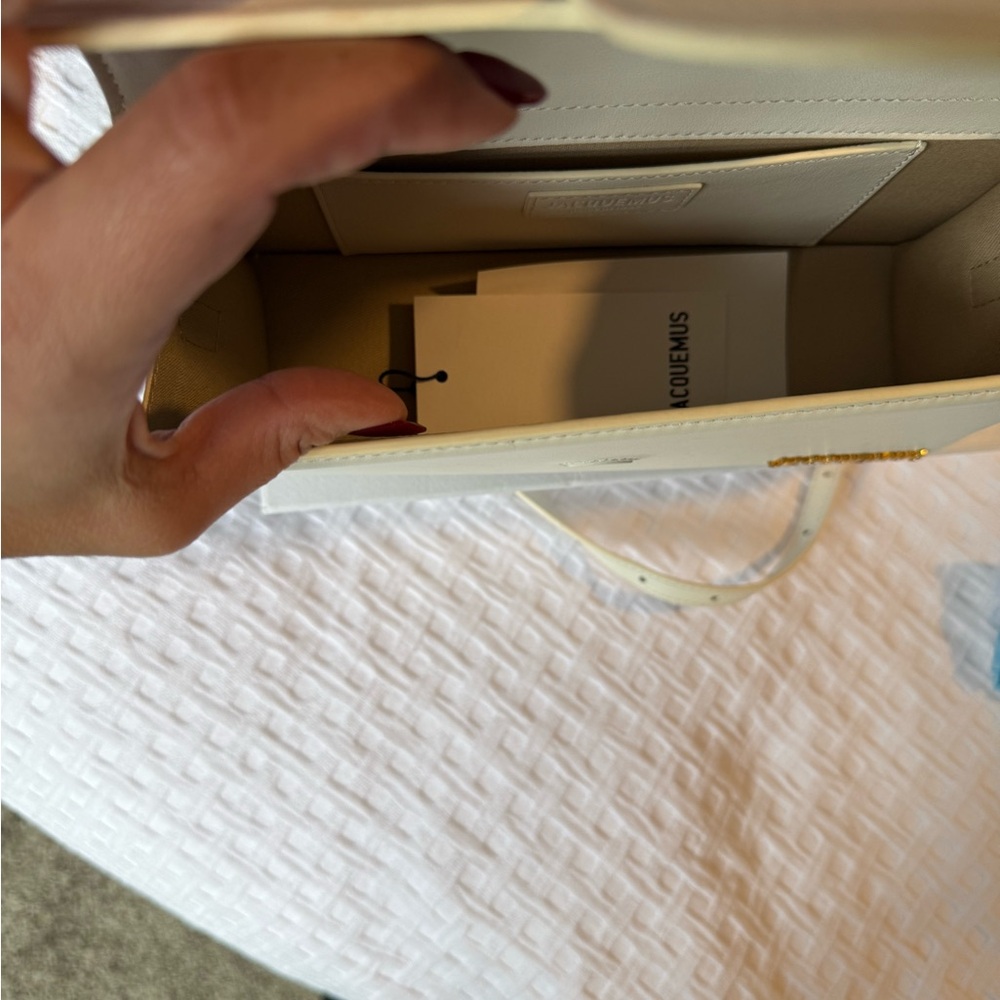 Jacquemus Ivory Leather Bag 

Approx. 5.5"H x 9.1"W x 2.8"D - Picture 2 of 5